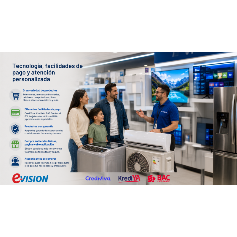 ¿Por qué comprar en E-Vision? Tecnología, facilidades de pago y atención personalizada